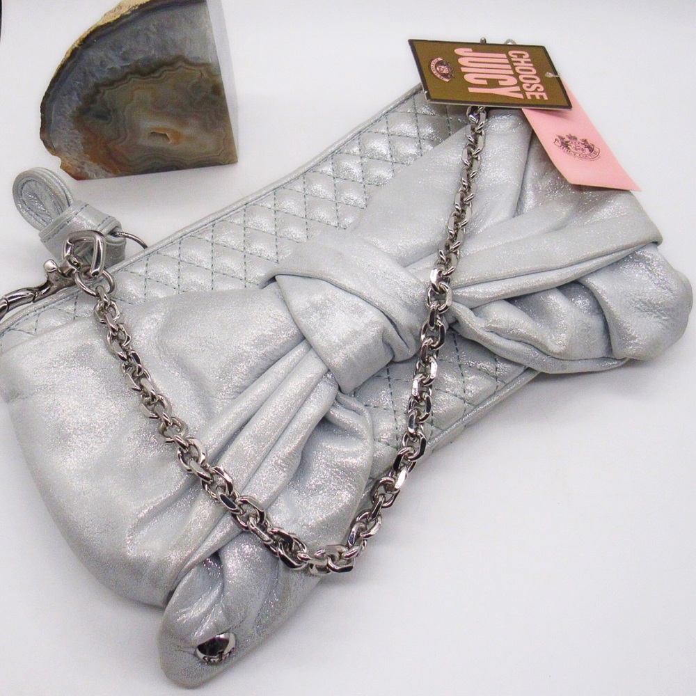 NWT juicy Couture Genuine Blue Leather Handbag